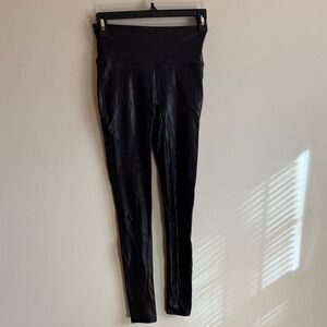 Spanx Faux Leather Black High-Waisted Leggings